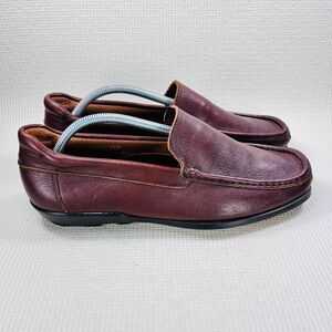 Vincenti Soft Calfskin Leather Driving Loafers Slip On Vero Cuoio Mens Size 9.5